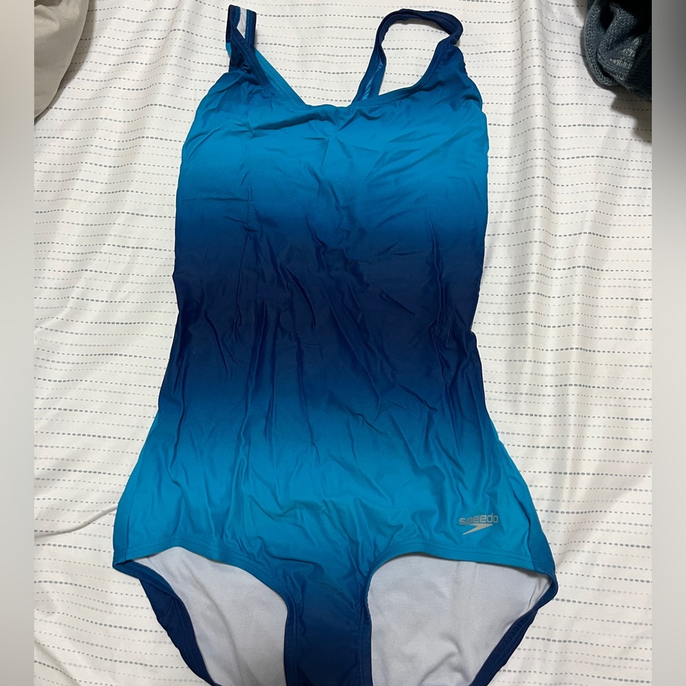 Blue one piece swimsuit speedo NWOT